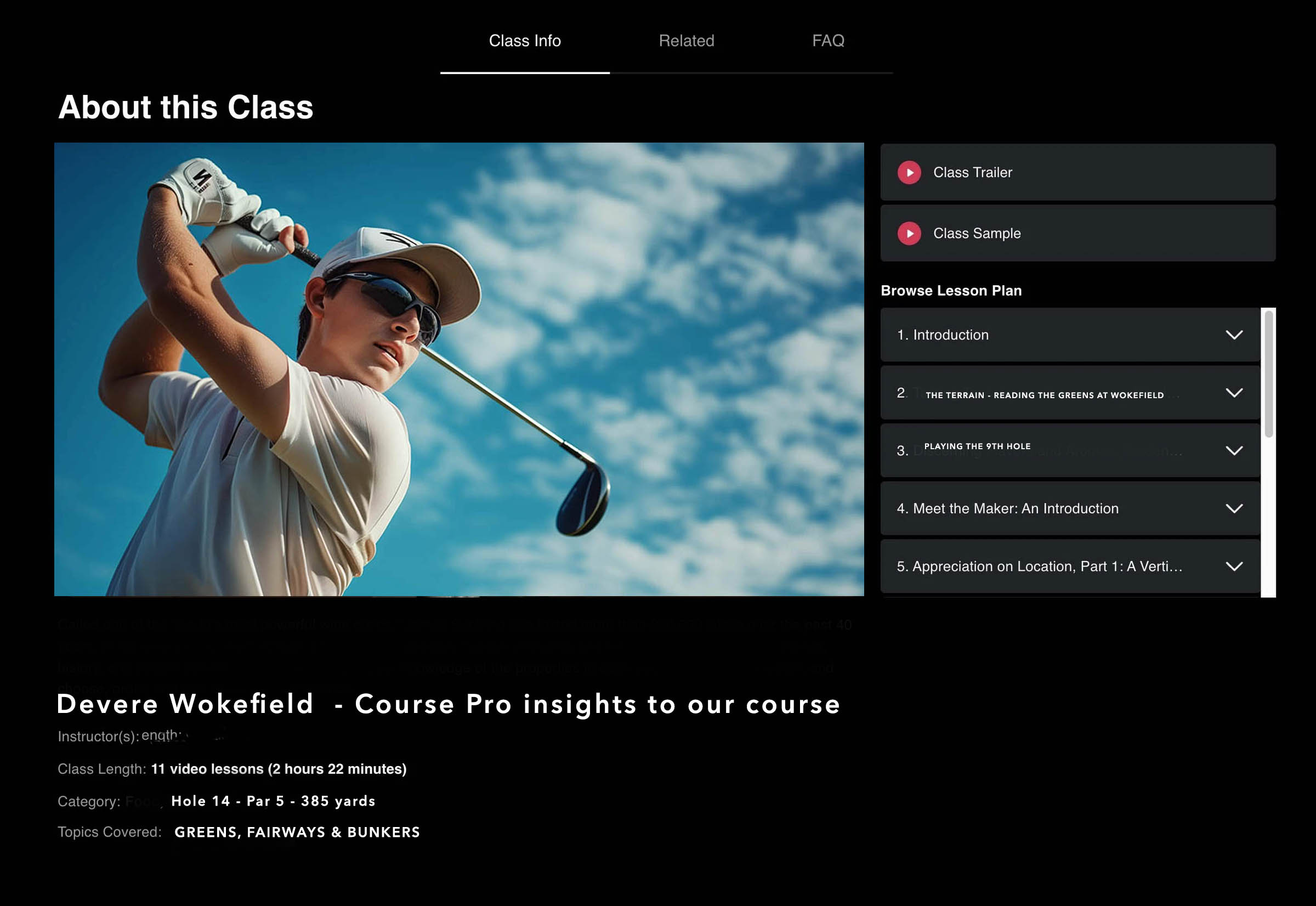 online golf training modules by creation bureau learn about the courses